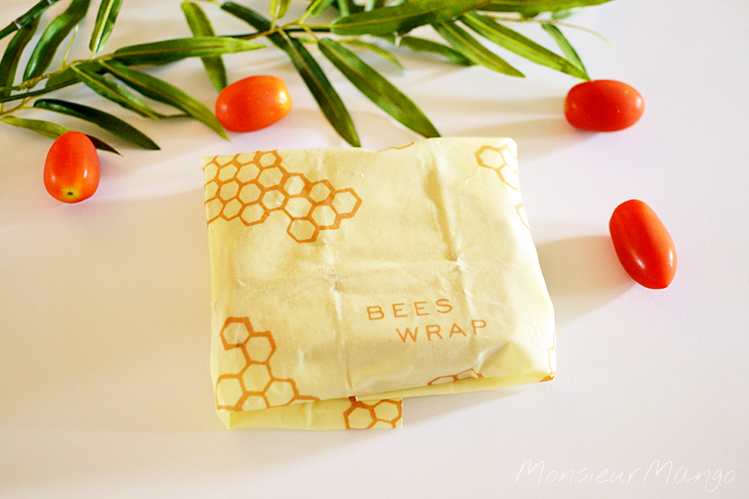 Afbeelding Bee's Wrap bijenwasdoek boterham verpakt