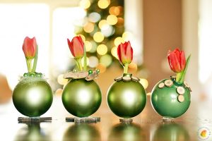 DIY Kerstbal vaasjes maken