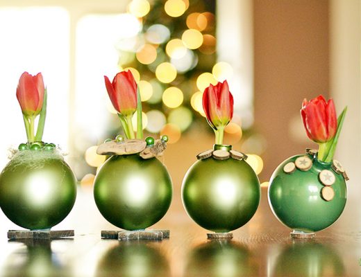 DIY Kerstbal vaasjes maken