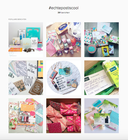 Afbeelding overzicht echtepostiscool op Istagram