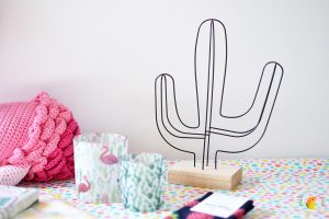 Afbeelding Echte Post Is Cool #4 gegeven cadeautje: cactus van draad