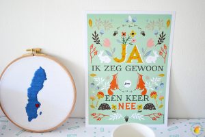 Echte Post Is Cool #5 gegeven poster "Ja ik zeg gewoon nee"