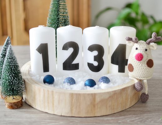 DIY Adventskaarsen maken close-up